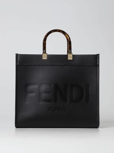 borsa pelle nera fendi|borse in pelle donna.